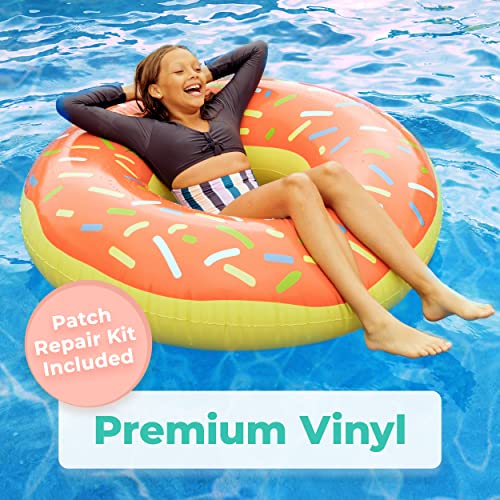 Greenco Giant Inflatable Donut With Sprinkles Float, Large Inflatable Donut Pool Float For Kids & Adults, Summer Fun For Pool, Lake, Beach, Party, Lounge #TOP4