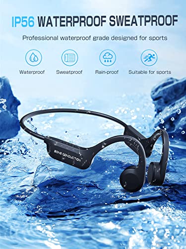 Hiwefen Bone Conduction Headphones Bluetooth 5.3 Wireless Open Ear Sport Earphones With Mic, 8Hr Playtime, Waterproof Sweat-Proof Over Ear Conducting Headphones For Running, Workout, Gym, Cycling #TOP4