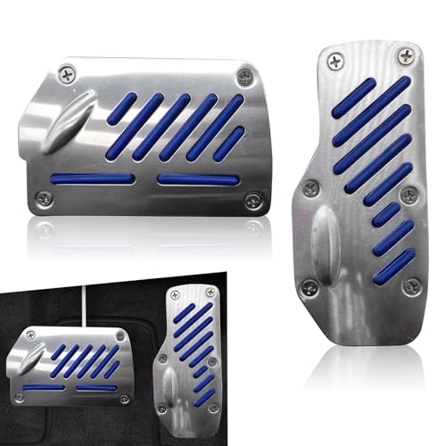 Arwrilt 2 PCS Car Foot Pedal Pads, Brake and Accelerator Pedal Cover Sets, Non-Slip Pedal Cover Modification Accessaries, Universal Safe Driving Parts for Most Cars (Blue)