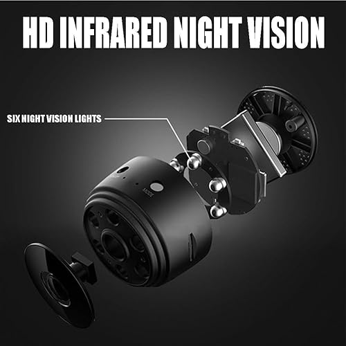 Miniatura 4 de Cámara de vigilancia, cámara de seguridad para casa de guardia, 1080p HD magnética, mini cámaras inalámbricas WiFi, con lente gran angular y alarma