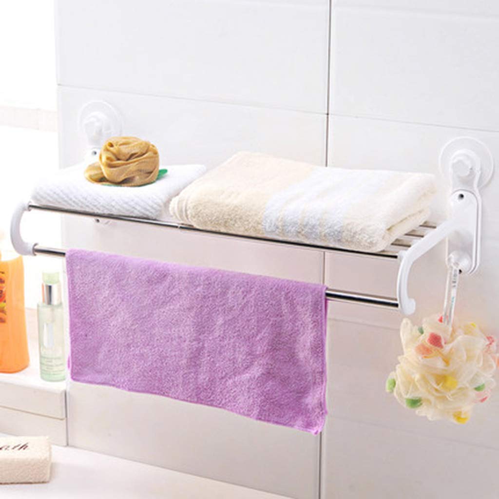 Porte-serviettes extensible sans perçage avec crochet ventouse puissant
