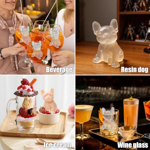 Molde para cubitos de hielo en forma de bulldog francés miniatura 5
