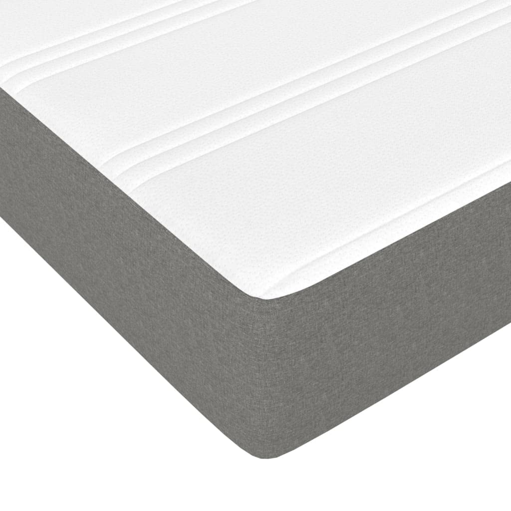 Materasso a molle insacchettate, 140 x 190 x 20 cm, tessuto medio grigio scuro, traspirante, con schiuma fredda e molle insacchettate, per chi dorme sulla schiena e sulla pancia, anallergico