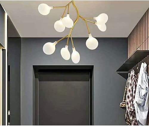 Miniatura 4 de TAIYYLU Moderna lámpara de araña LED de luciérnaga, lámpara colgante romántica de acrílico decorativa para sala de estar, dormitorio, tienda, hogar,