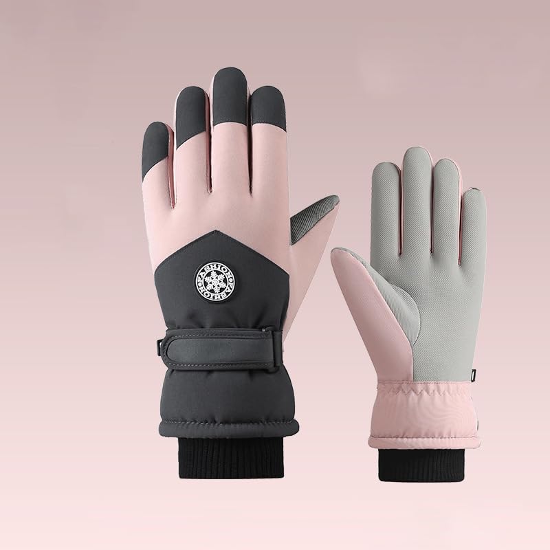 Winter Snow Gloves, Touchscreen Waterproof Gloves for Men Women, Cold Weather Work & Outdoor Use