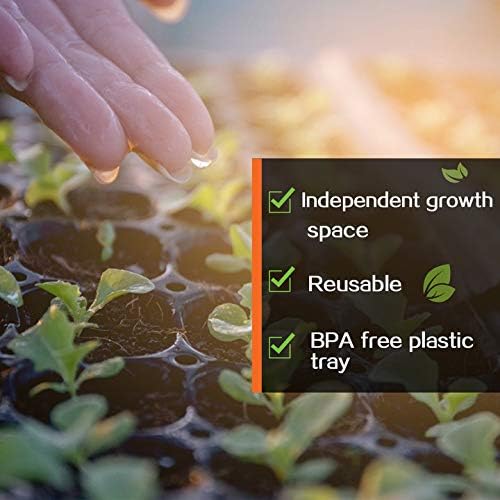 10 Pack Thickened 72 Cells Seedling Trays- BPA Free Plastic Gardening Germination Trays with Drain Holes Reusable Plant Grow Plug Trays Mini Propagator for Seeds Growing Plant Seedlings Propagation