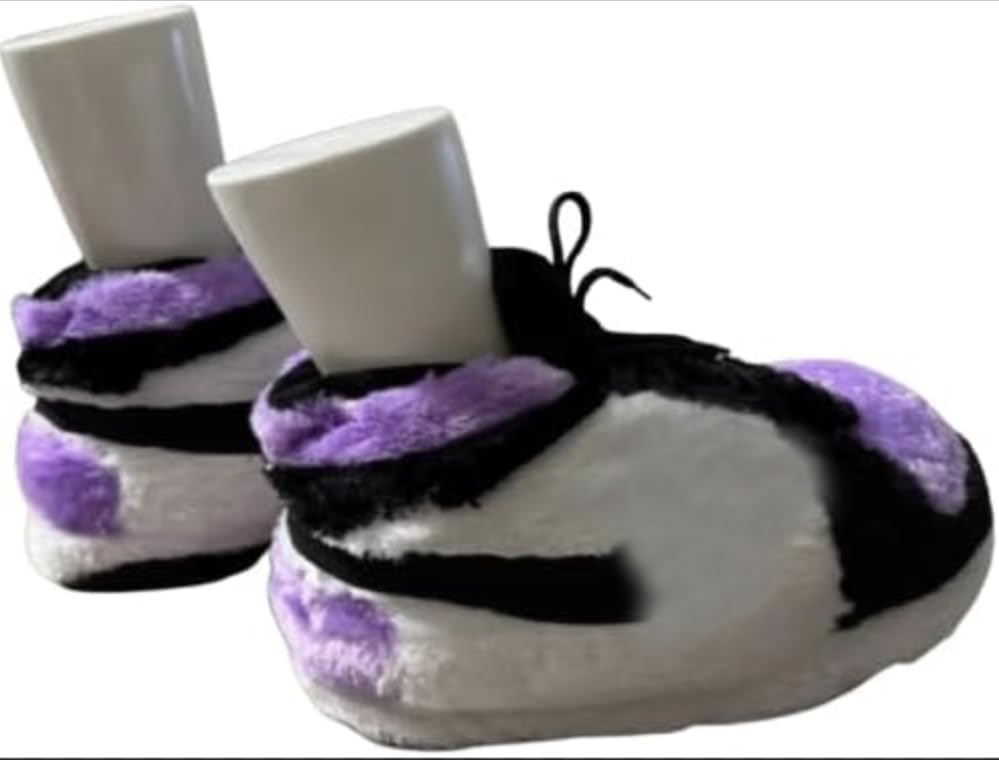Image of Warm Furry Sneakers Slipper Comfy House Shoes Winter Plush Fuzzy Slipper Shoes For Women Men One Size Fits Most Fluffy Slides For Indoor Outdoor Bigfoot Gifts Houseshoes