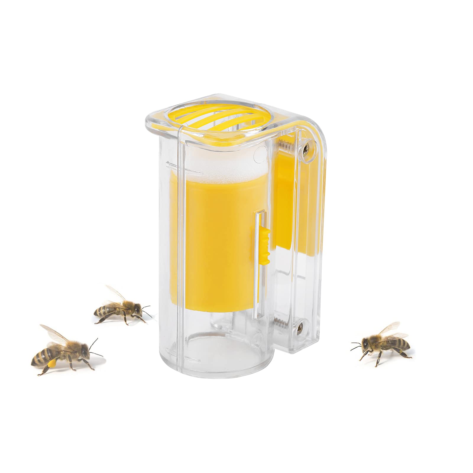 Bewinner Outil d'Apiculture Professionnel : Capteur de Reine d'Abeille en Plastique à Une Main pour une Capture Sans Stress des Abeilles