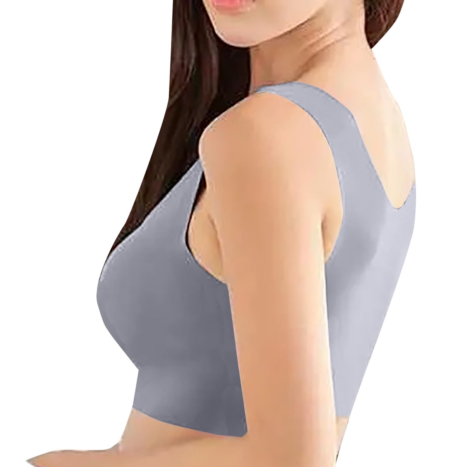 Biustonosze damskie UK Bezfiszbinowy, bez fiszbin Push Up Bawełniany podnoszący Bezszwowe duże piersi Push-Up Plus Size Biustonosz damski Wygodny, pełny kryjący Zbierz wyściełane, wygodne biustonosze