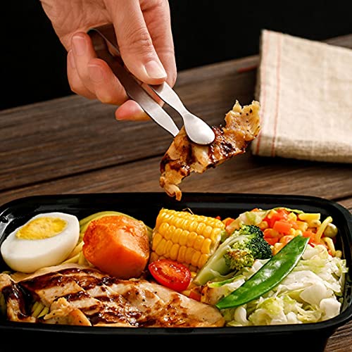 Kochzange Küchenzange aus Edelstahl, zum Braten, Kochen, Brot, Größe: 10,8 * 1,6 cm, hohe Temperaturbeständigkeit