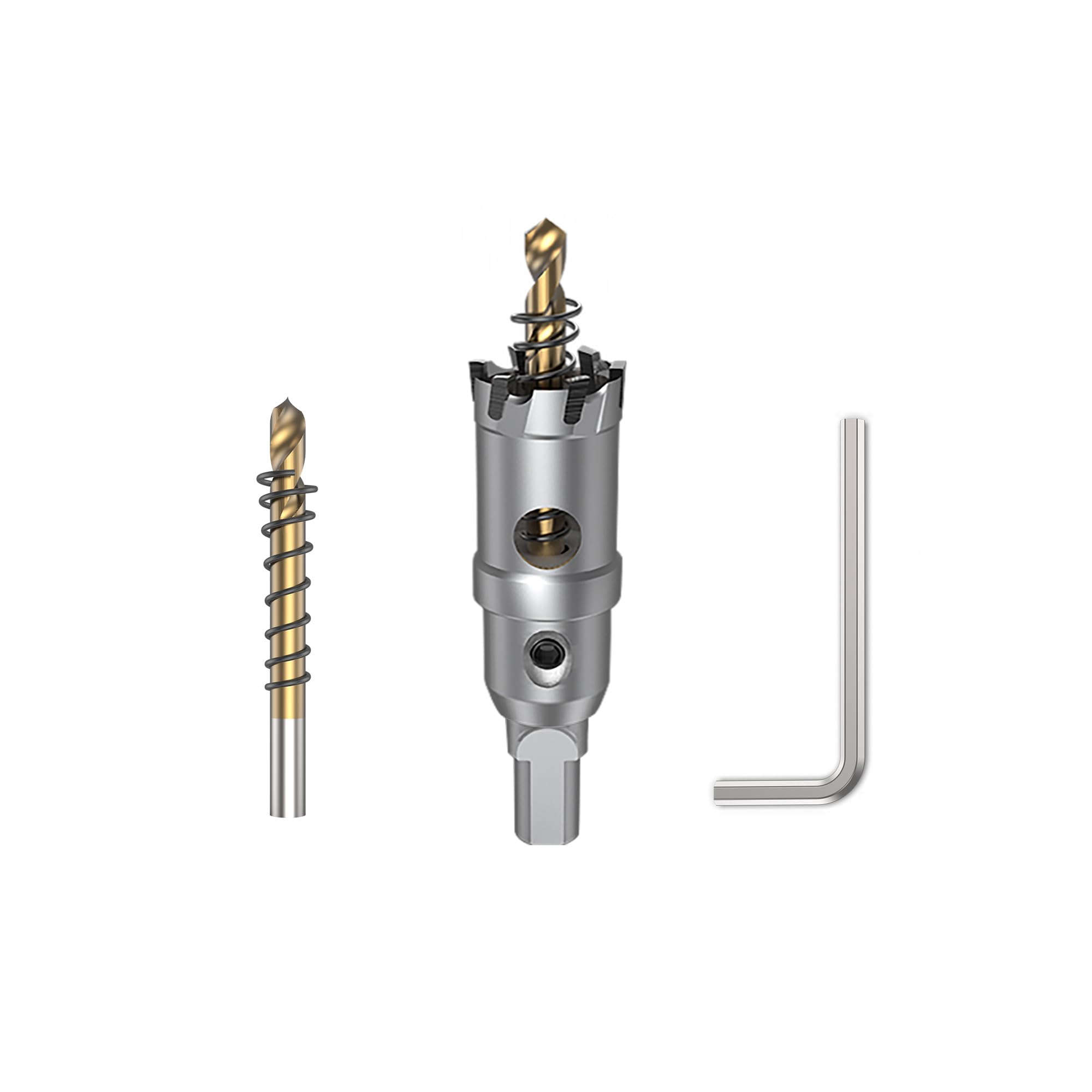 HUHAO TCT Hole Saw Set, 29/32"(23mm) Heavy Duty Tungsten Carbide Tipped Hole Cutters for Stainless Steel Mild Steel Copper Iron Brass Plastic and More