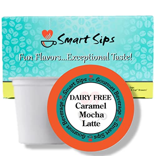 Dairy-Free, Vegan | Caramel Mocha Latte, Single-Serve Gourmet Lactose-Free Latte Pods For Keurig K-Cup Brewers, 24 Count Smart Sips Coffee Latte Pods #TOP1