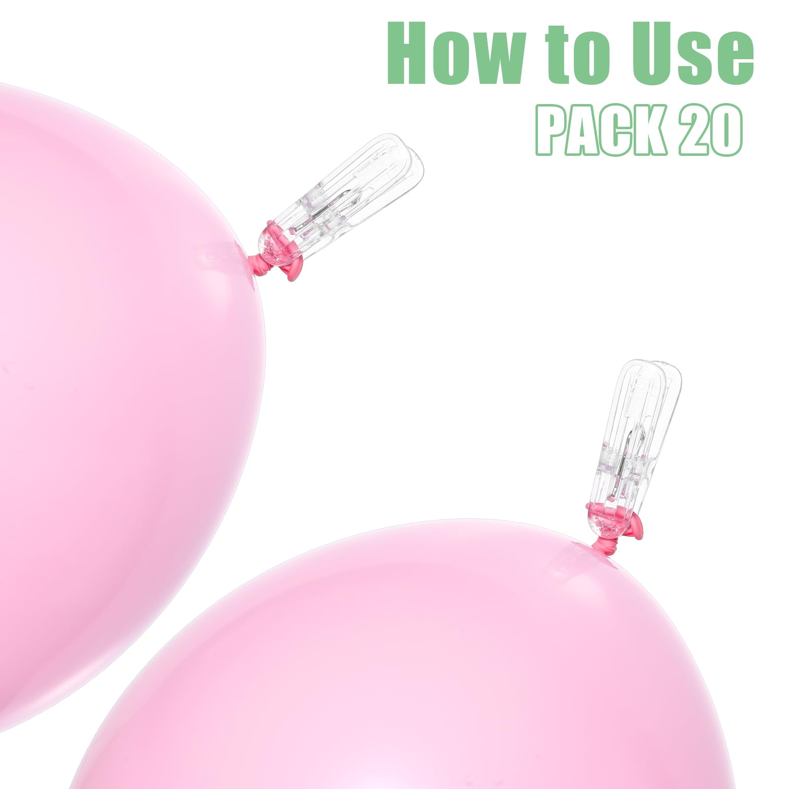 Ymapinc Paquete de 20 clips de arco de globos de plástico transparente, abrazaderas de resorte antideslizantes de 6 cm, abrazaderas de telón de fondo, clips de arco para telón de fondo de cortina y