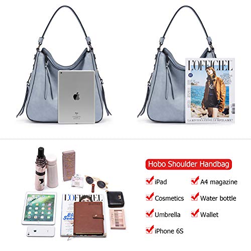 Image of Realer Hobo Crossbody Bags for Women Designer Faux Leather Hobo Handbags Retro Large Size Shoulder Bag Bucket Purse