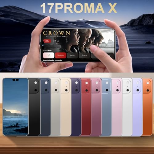 Image of Ecshock 17PM Unlocked Phone | Cell Phone Android 15.0 | 16+512GB Smartphone| 6.99 inch HD Display | Long Battery Life 7000mAh | 68+108MP Zoom Camera| Fingerprint Lock | with Dual SIM (Dark Blue)