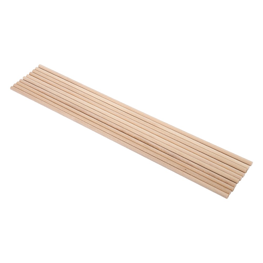 Joyzan 10 Pezzi Fai da Te Bastoncini Artigianali in Legno, Non Finiti Tasselli 30cm Aste Bricolage per Costruzione Alberi Attrezzi Artigianato Asta Tonda Progetti Attività Creative (5MM*30CM