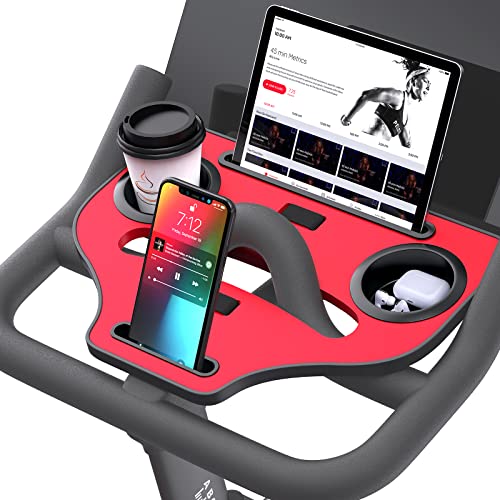 Qsxou Desk Attachment for Peloton Bike (NOT Bike+) Tray Holder for Phone Cup Tablet Ergonomic Platform Tray Accessories for Peloton Spin Bikes