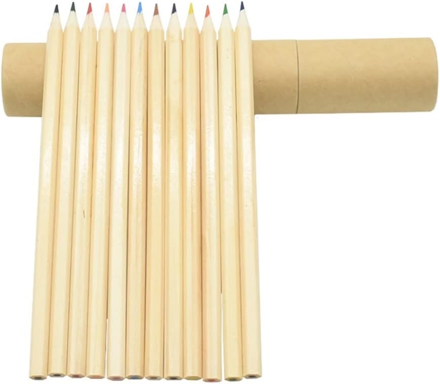 Professional 12 Colors Natural Wood Colored Pencils Colorful Student Drawing Pencil School Office Supplies(87mm 12 colors)