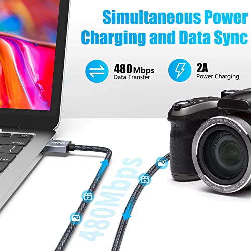 Na Meokse 20Ft Mini Usb Cable Portable Usb 2.0 Type A To Mini B High Speed Data Charging Cable Compatible With Hero Hd, Cell Phones, Mp3 Players, Dash Cams, Digital Cameras, Dash Cams 6M #TOP1