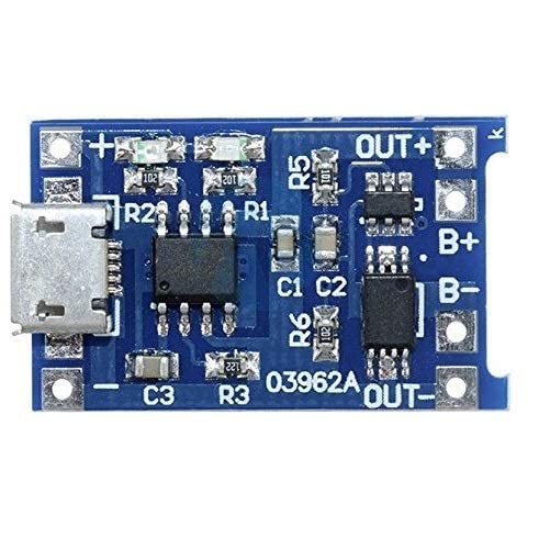 Micro USB 5V 1A 18650 TP4056 Lithium Battery Charging Module Board with Protection Blue-image-6