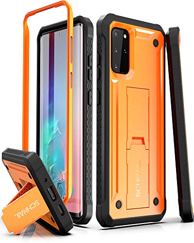 Schnail Titan for Galaxy S20+Plus Case, Military Grade Drop Tested Heavy Duty Full Body Protective Case with Kickstand - Orange/Black Schnail Titan for Galaxy S20+Plus Case, Military Grade Drop Tested Heavy Duty Full Body Protective Case with Kickstand - Orange/Black
