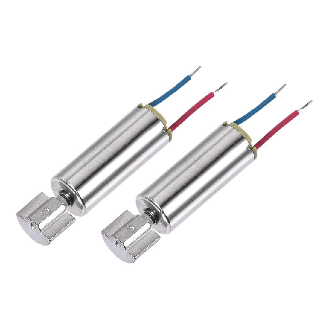 sourcing map Micro Mini Hollow Cup Vibration Motors DC 1.5V-5V 80mA Cell Phone Electric Motor with Magnetic 21x6mm 2Pcs