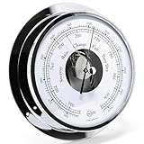 Präzise - Das Luftdruckmessgerät ermöglicht Messbereiche von 960-1070 Hektopascal und 720-800 mm mit einer Messgenauigkeit von +/- 2 hPa Druck und einer Skaleneinteilung von 1 hPa und 1 mm Hg