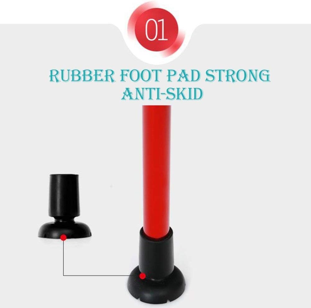 Walking Stick Old Man Non-Slip Cane Comfort Handle Telesheight Adjustable Crutch Trekking Pole-B