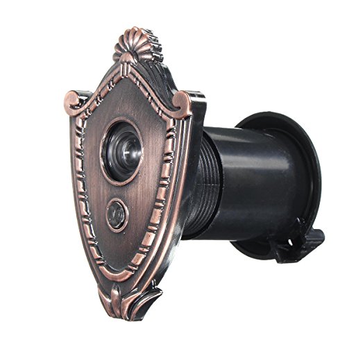 Visor para puerta y timbre 2 en 1 ABS con lente de vidrio ajustable de alta definición 180 grados ángulo amplio miniatura 2