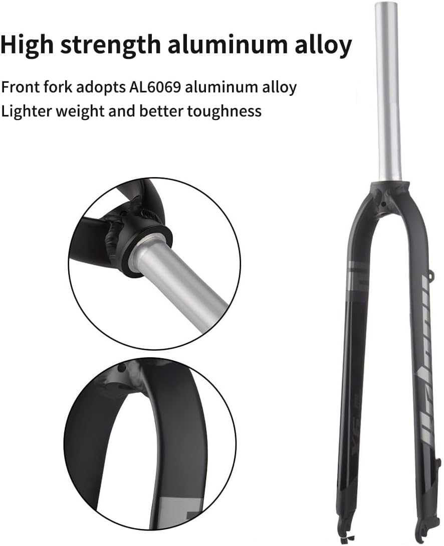 Mountain Bike Rigid Forks 29in Road Bike Fork Disc Brake Fork Aluminum Alloy Bicycle Front Fork 1-1/8" Straight Tube Threadless Ultralight QR 9mm 800g