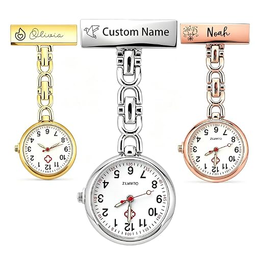 NEH Custom Engraved Nurse Fob Watch for Doctors & Students