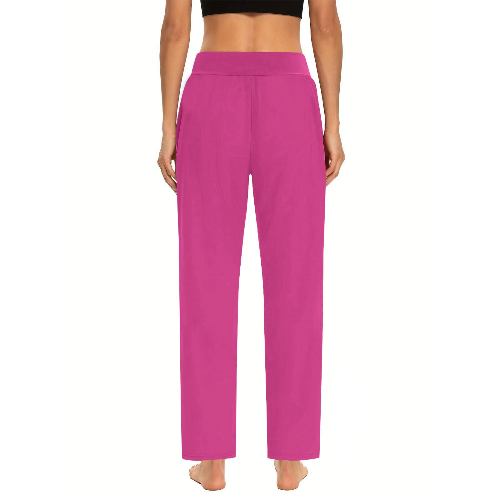 Pantalones de yoga para mujer, cintura alta, oficina, trabajo, negocios, casual, ajuste holgado, pantalones de golf, cómodos, elásticos, deportivos, palazzo, gimnasio, entrenamiento, correr