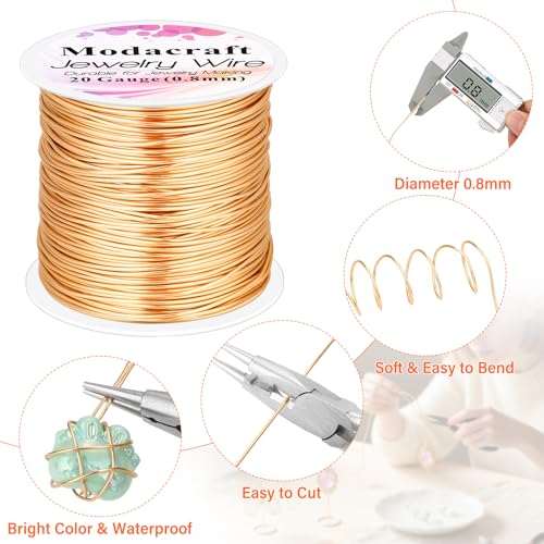 Image of 18 20 22 Gauge Jewelry Beading Wire for Jewelry Making Supplies with Versatile Pliers,Craft Jewelry Wire Tarnish Resistant