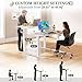 48 x 24 in Electric Standing Desk - Memory Height Adjustable Ergonomic Sit-to-Stand Rising Computer Table Gaming Workstations with 2 Hooks and Wire Hole for Home Office, White