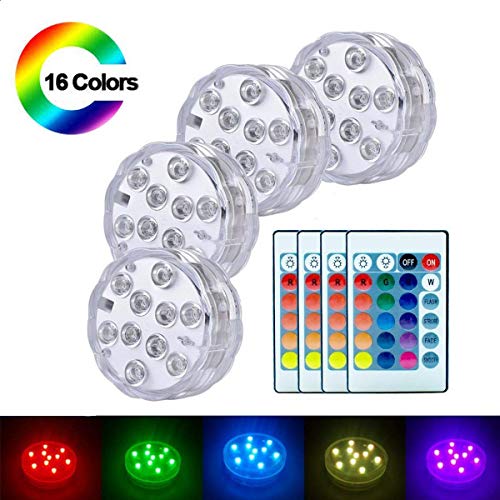 Spmywin Submersible Led Lights Waterproof Multi-Color Pond Lights with Remote Control, Underwater LED