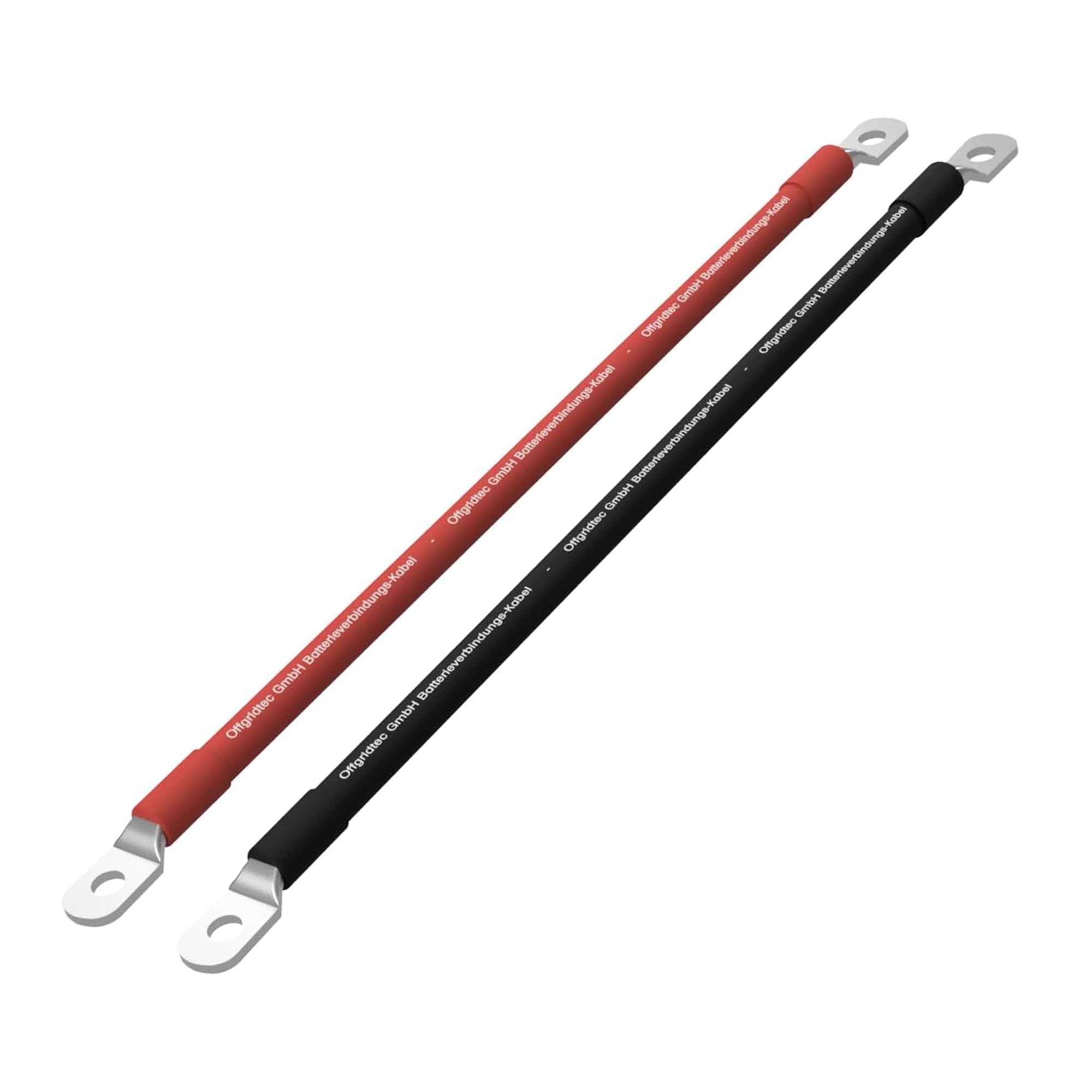 Offgridtec Câble De Batterie 1m 50 mm² Œillets M8 des Deux Côtés, Résistant À l'huile, Au Froid Et Aux UV, pour Appareils avec Borne À Vis M8, Idéal pour Les Contrôleurs De Charge, Rouge/Noir