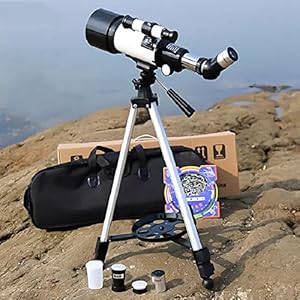 Telescoop voor beginnende kinderen, astronomie-refractortelescoop, 70 mm diafragma 400 mm foca, volledig multi-coated…