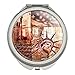 New York City Statue Liberty Tile Collage Compact Travel Purse Handbag Makeup Mirror