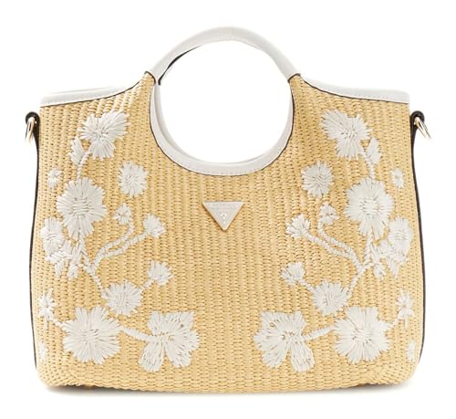 Sac bandoulière GUESS Kirsten Mini Satchel blanc crème pour le bureau