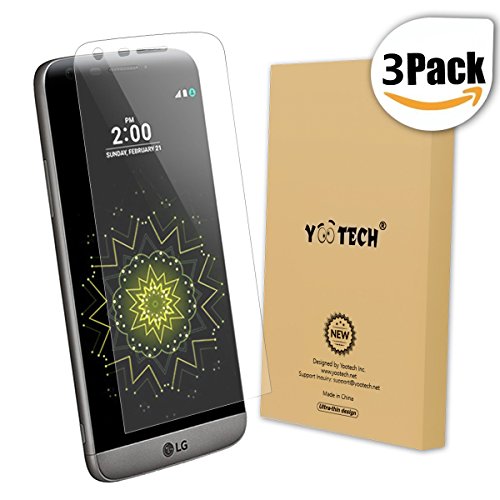 LG G5 Screen Protector [Full Coverage],Yootech [Update Version] [3-Pack] [Anti-Bubble] [HD Ultra Clear Film] Edge to Edge PET Screen Protector for LG G5,