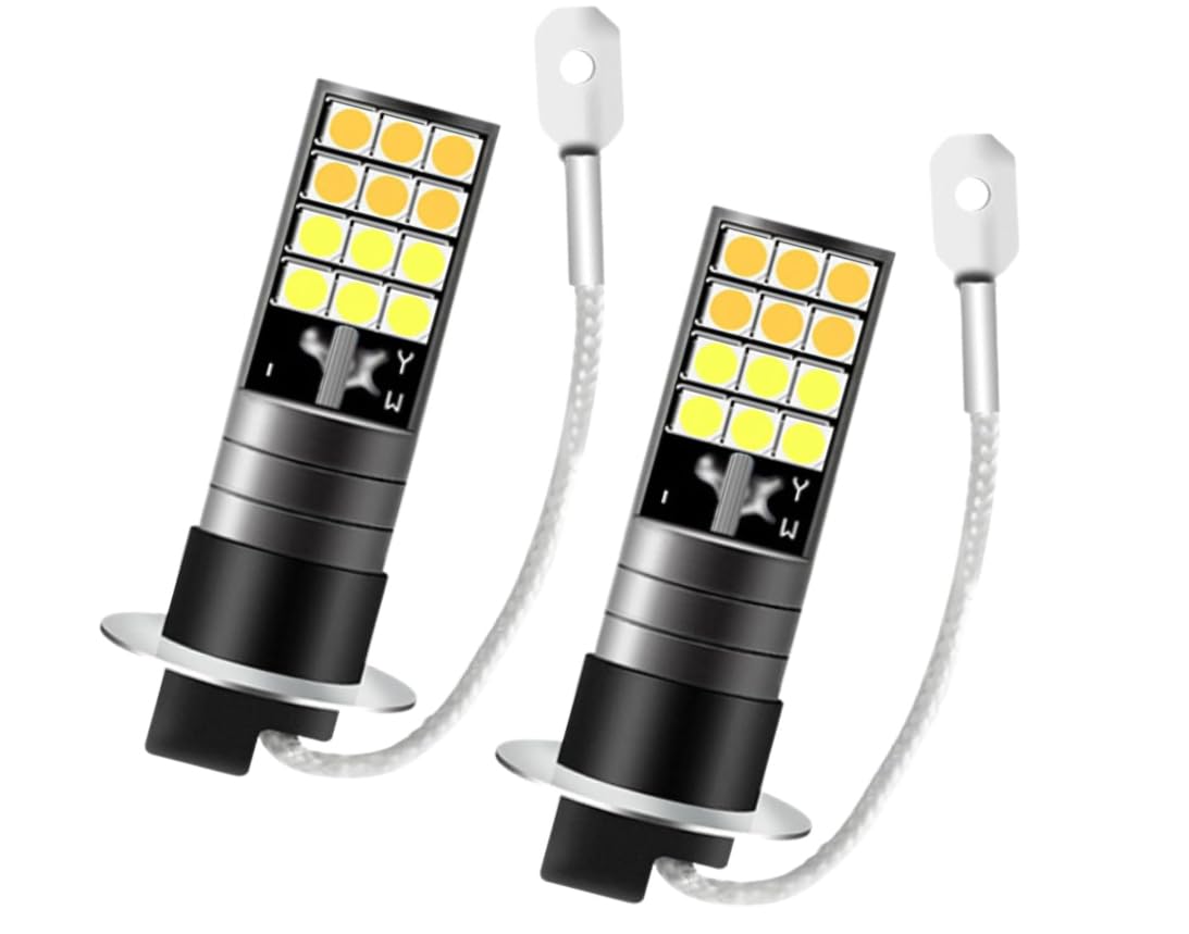Amazon | 12V 24V 対応 H3 LED フォグランプ バルブ ホワイト