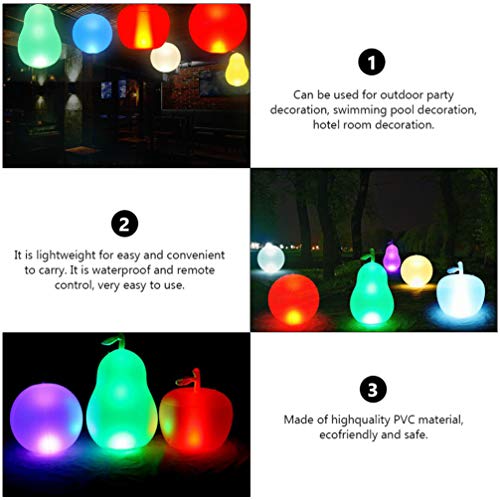 BESPORTBLE Luzes flutuantes de Piscina, Bola de Piscina, Impermeável, Luz Noturna, Controle Remoto p