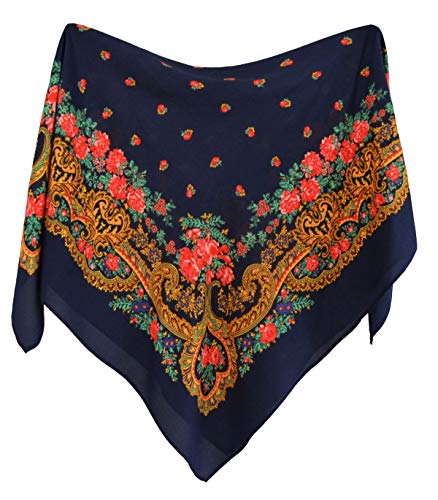 Traje Regional Lenço português marinho, azul, 65 x 65