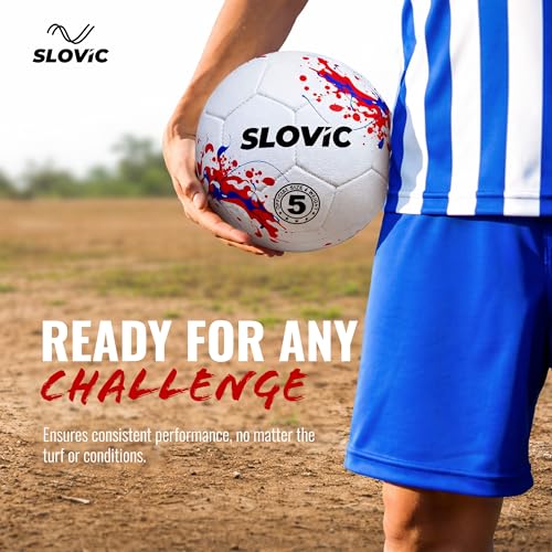 Image of SLOVIC Professional Football for Kids [Size-5] | Hard Ground Foot-Ball | Ideal for Grass Ground & Artificial Turf | Training Foot Ball | Soccer Ball | Street Football for Men & Women | Gift for Boys