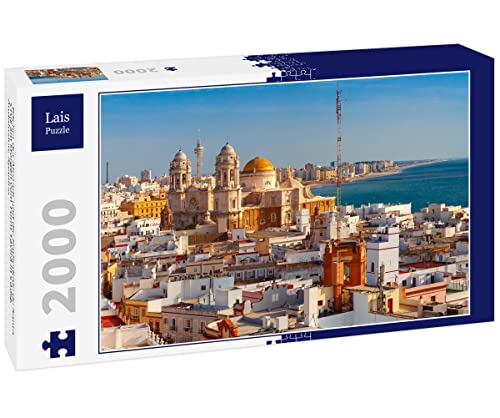Lais Puzzle Tejados del Casco Antiguo y de la Catedral de Santa Cruz por la mañana Desde la Torre Tavira en Cádiz, Andalucía, España 2000 Piezas