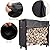 Coverify Firewood Log Rack Cover, Heavy Duty Waterproof Oxford Fabric, Outdoor Log Storage Rack Cover, 8ft Fire Wood Protection Cover for Wood Logs, Weatherproof UV Protection, Black