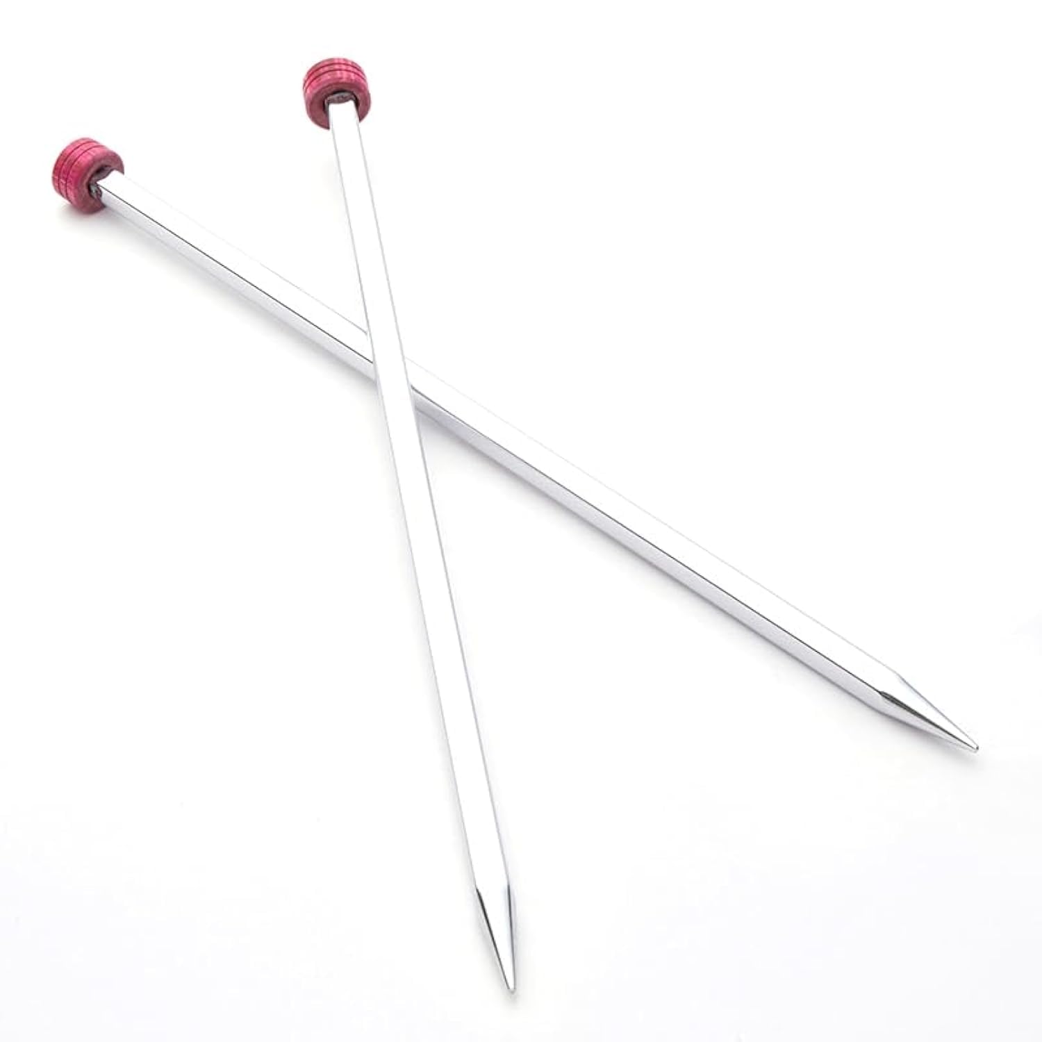 KnitPro Nova Cubics, Single-Ended Knitting Pins, 30cm x 2.75mm, Silver