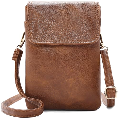 FOXLOVER Small Crossbody Bags for Women Designer Cell Phone Bag Wallet Vegan Leather Purses Adjustable Strap