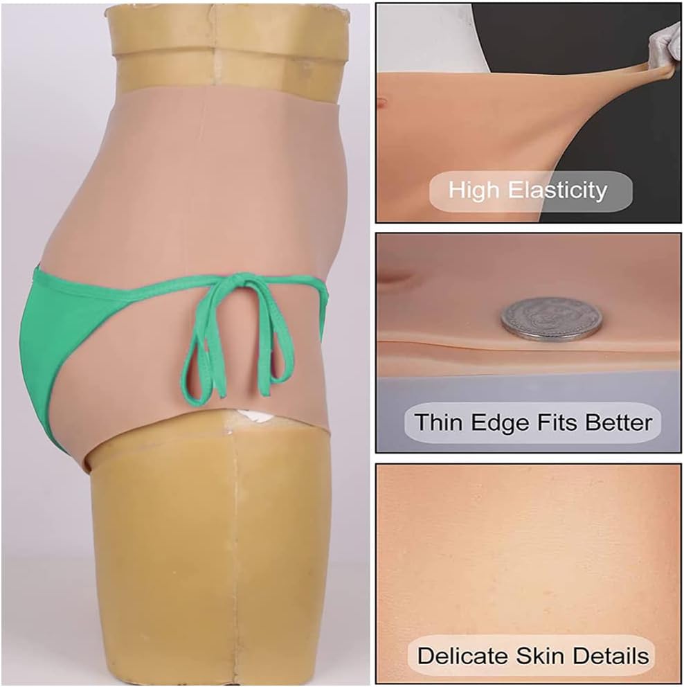 Realistic Vagina Panties Silicone Panty Artificial Hiding Gaff Camel Toes Boxer Briefs for Transgender Shemale(Size:Basic,Color:Color 2)