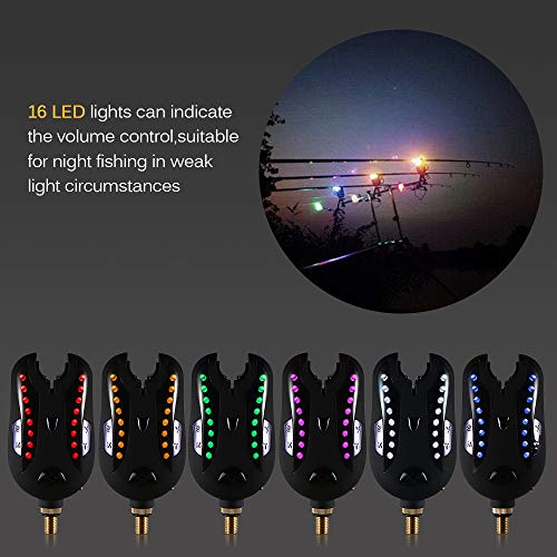 Alarmes de mordida, Andoer Alarme de pesca Kit de alerta sonoro de alarme de mordida de pesca Indica